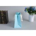 Ladies Carrier Blue Coated Paper Bag Shopping Bag Gift Bag Packaging Bag Packing Bag for Clothes/Apparel/Gift